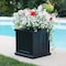 Mayne Cape Cod Patio Planter 14x14 - Black 4836-B - alternate 1